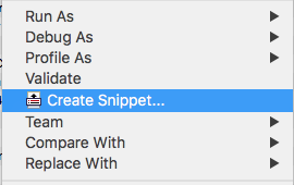 create snippet...