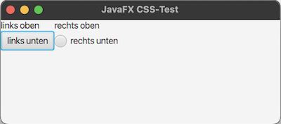 JavaFX-Fenster ohne CSS-Formatierung